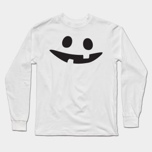 Silly Pumpkin Face Halloween Long Sleeve T-Shirt